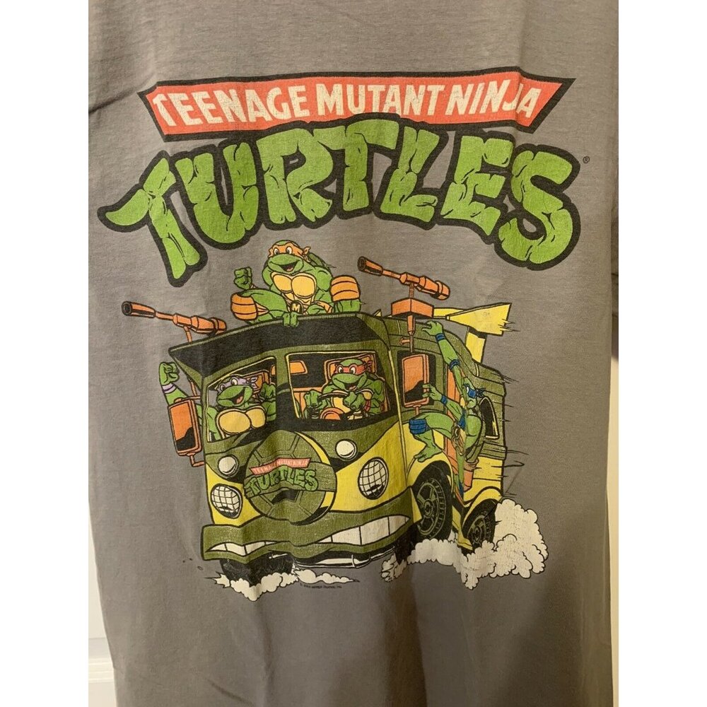 Vtg Teenage Mutant Ninja Turtles TMNT‎ Men's Sz L T Shirt Truck Gray 2008 Giant